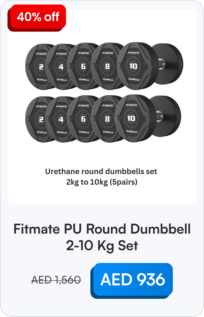 Fitmate PU Round Dumbbell 2-10 Kg Set
