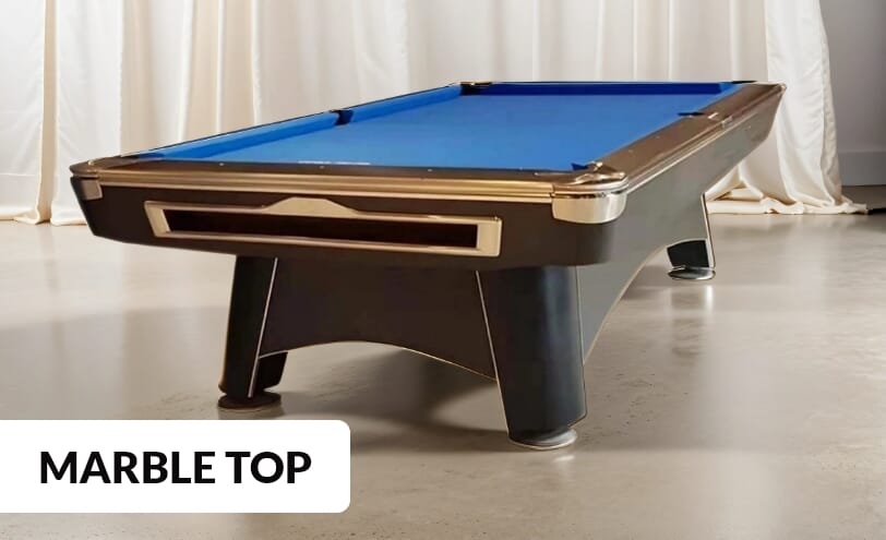 Marble top pool table