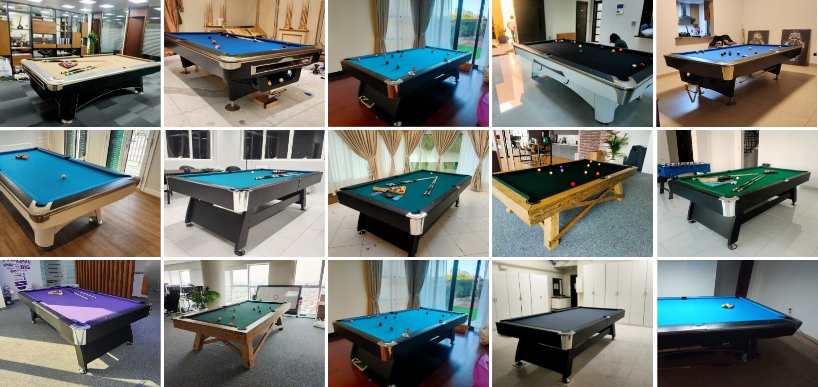 Recently installed tables