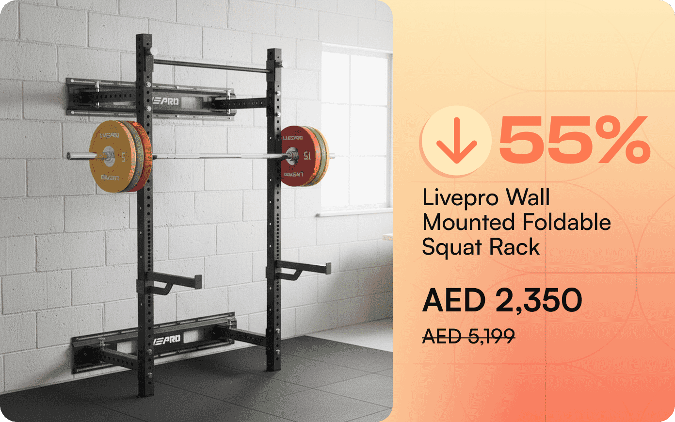 Livepro Wall Mounted Foldable Squat Rack