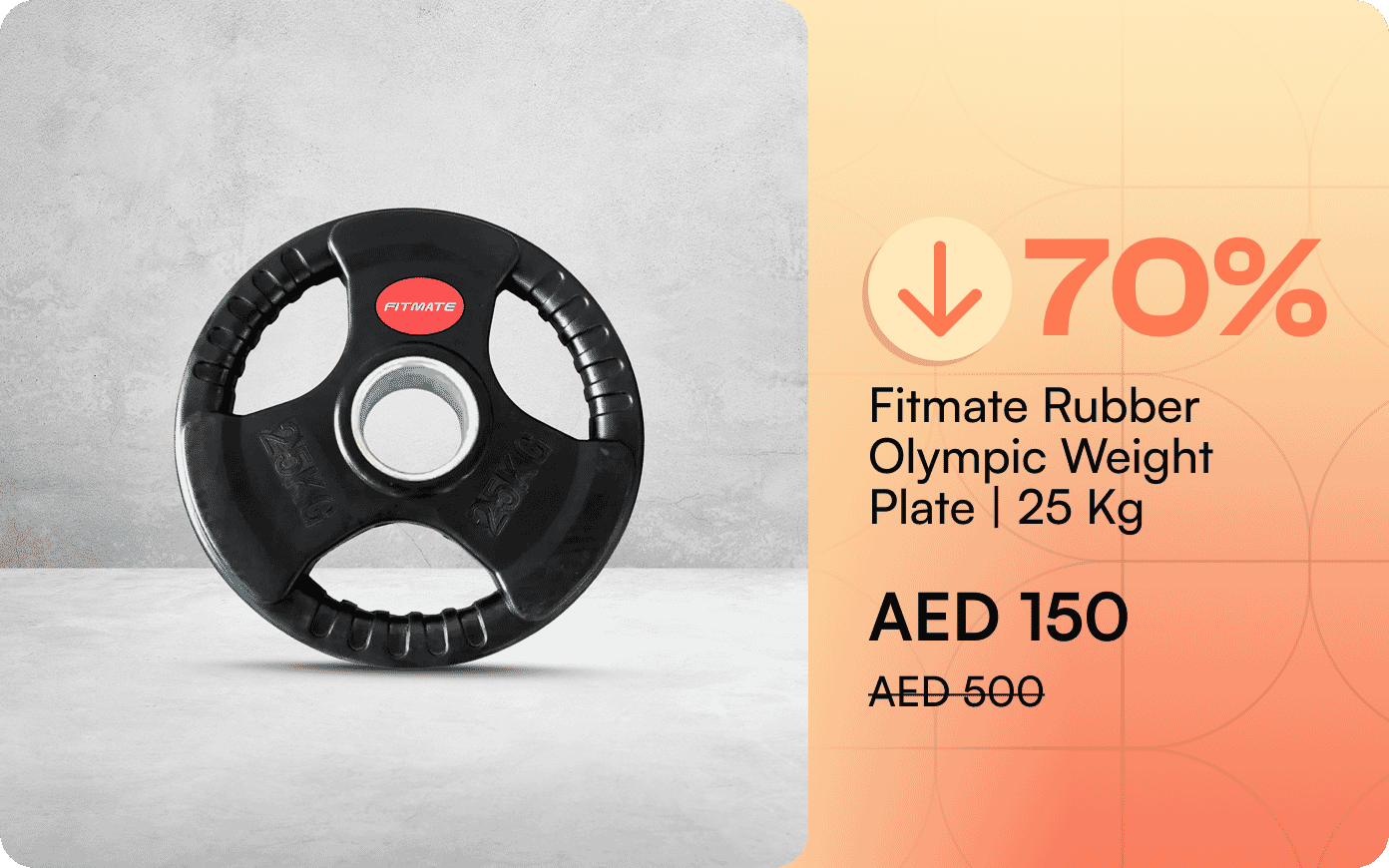 Fitmate Rubber Olympic Weight Plate | 25 Kg