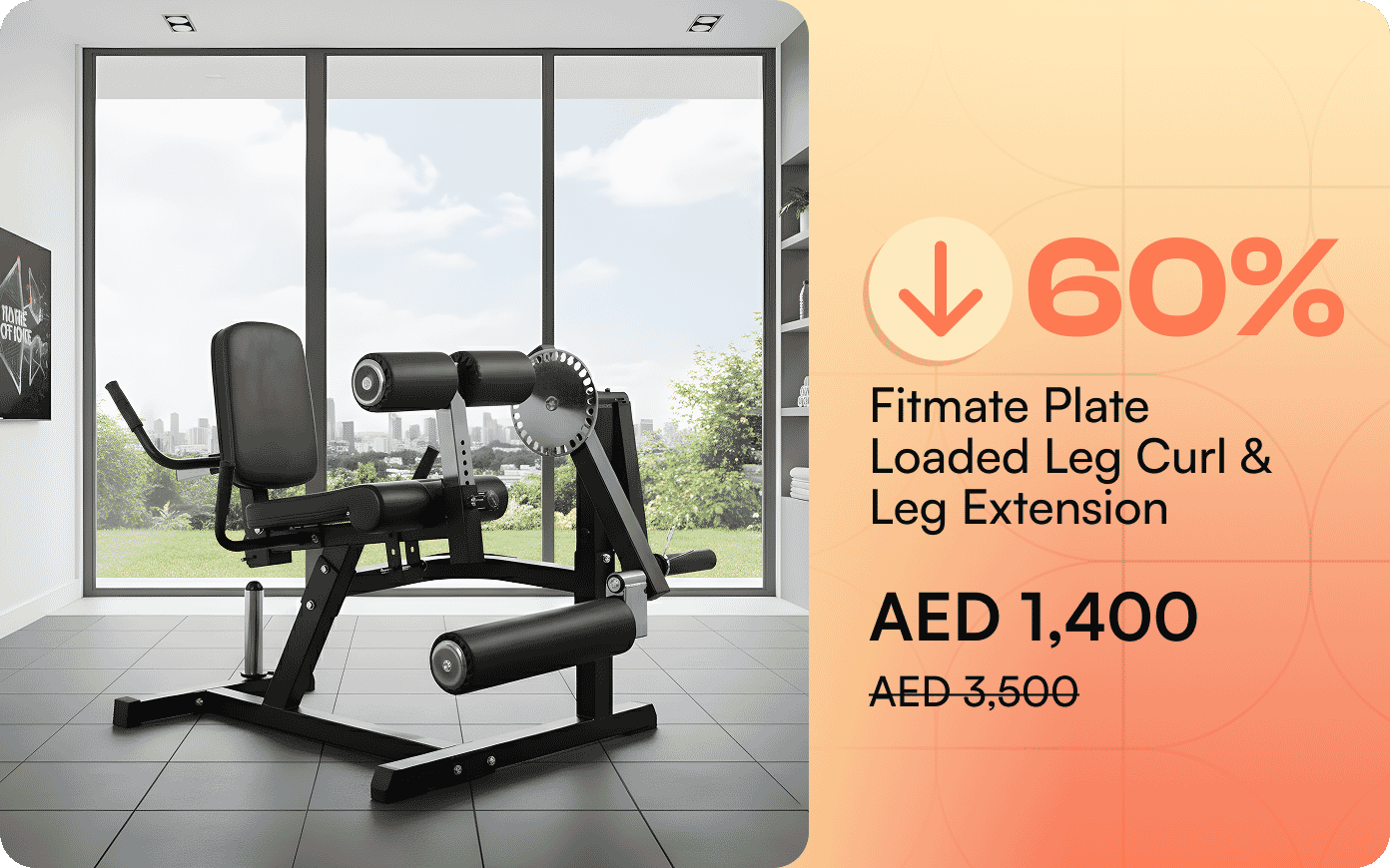 Fitmate Plate Loaded Leg Curl & Leg Extension