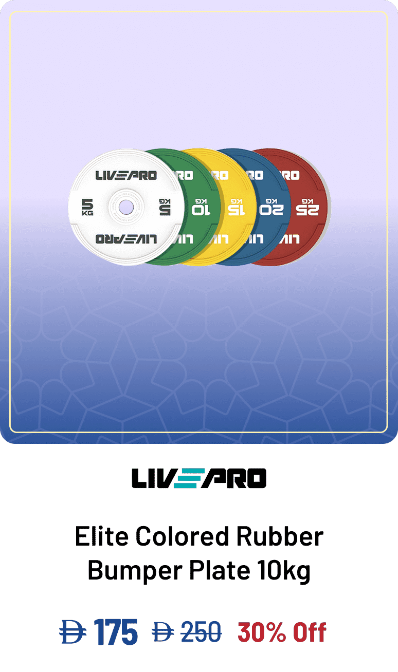 Livepro Elite Colored Rubber Bumper Plate 10kg