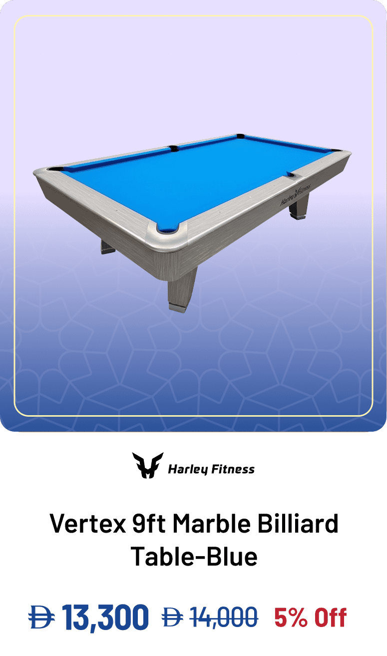 Harley Fitness Vertex 9ft Marble Billiard Table-Blue