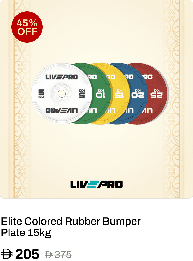 Livepro Elite Colored Rubber Bumper Plate 15kg