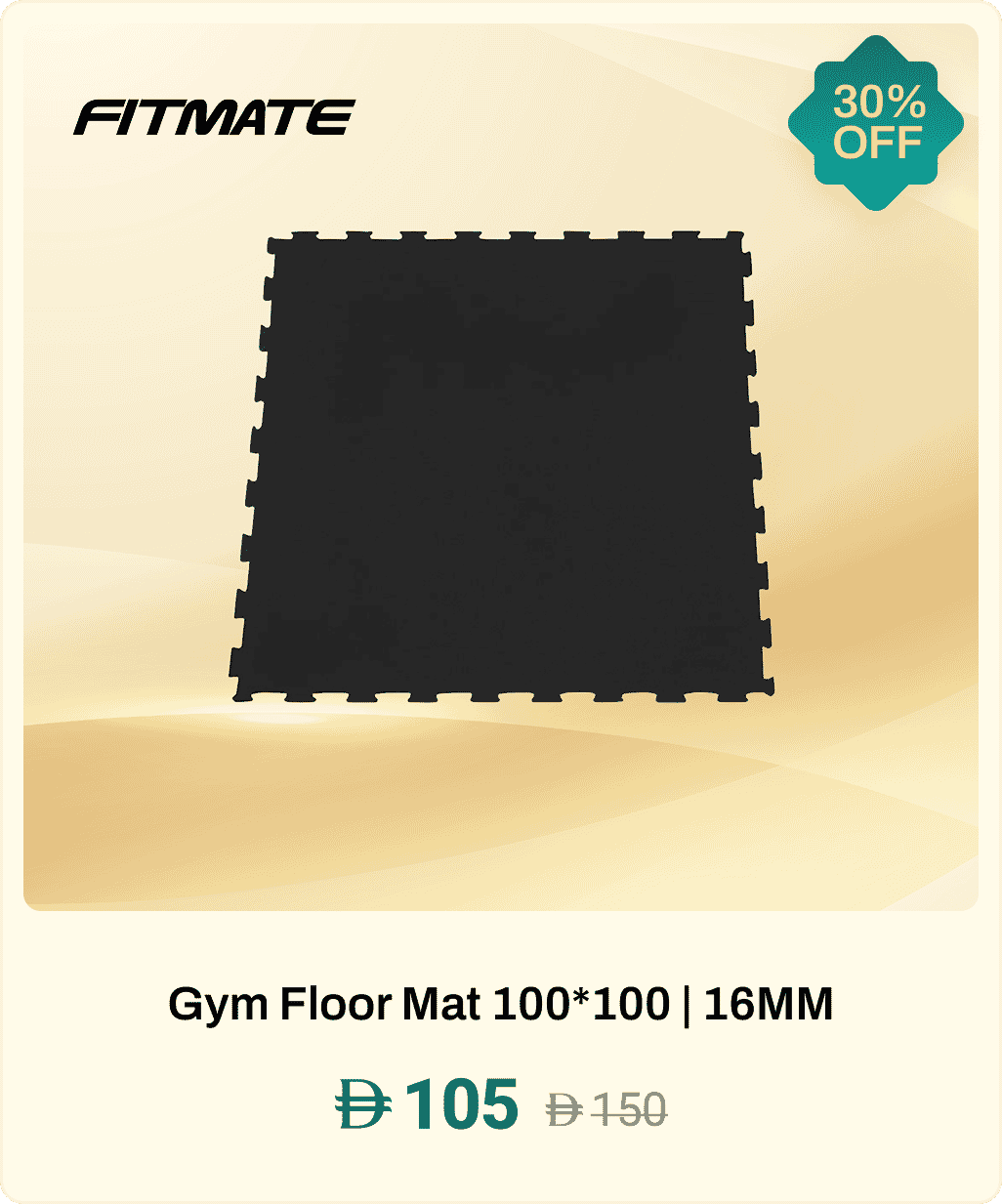 Fitmate Gym Floor Mat Interlocking Floor Mats | 100*100 | 16 MM