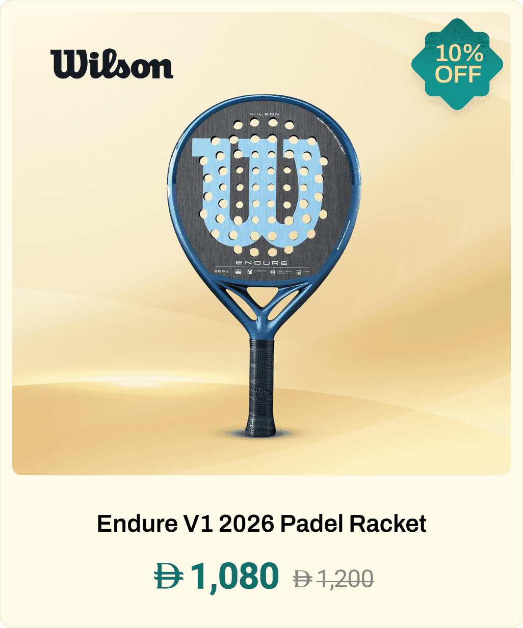 Wilson Endure V1 2026 Padel Racket