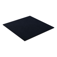 ErgoFloor Premium Black Rubber Flooring Tile| 20 Mm | 1000 × 1000 Mm