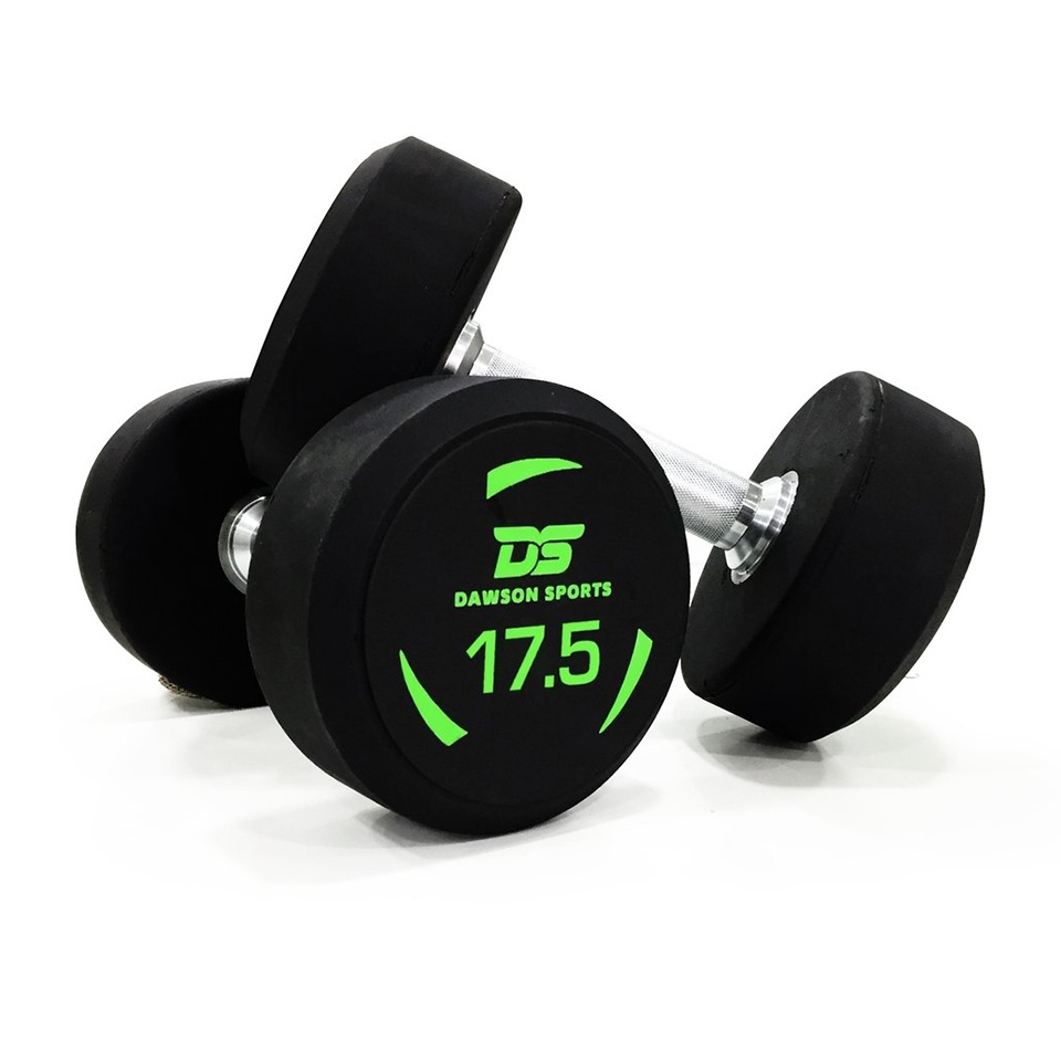 Dawson Sports - Rubber Dumbbells - 17.5kg