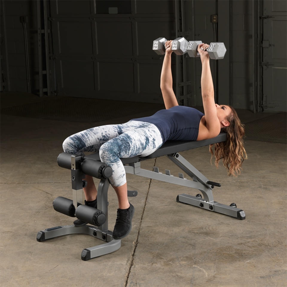 Body Solid Flat/Incline/Decline Bench With  Leg Hold Down