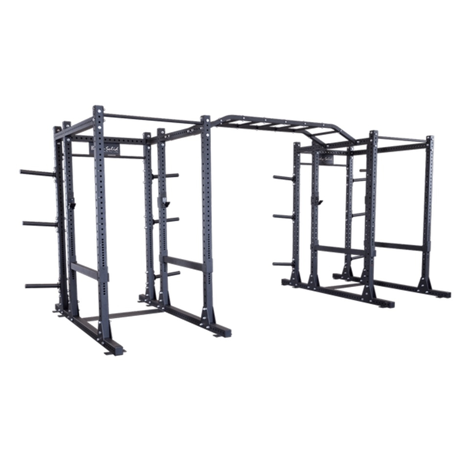 Body Solid - Base Power Rack Cage Double Power Rack Pkg With Back SPR1000DBBACK