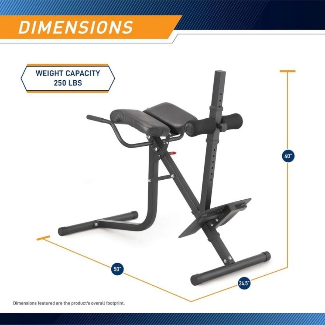Marcy Deluxe Steel Frame Hyper Extension Bench