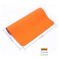 Liveup - TPE Yoga Mat  | Orange+Grey
