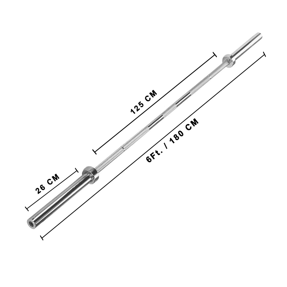 1441 Fitness 6 ft Olympic Barbell with Collars | 15 Kg