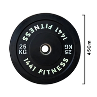 1441 Fitness Black Rubber Bumper Plates