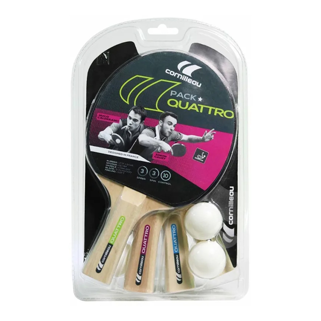 Cornilleau SPORT Pack Quattro | 4 bats and 4 balls
