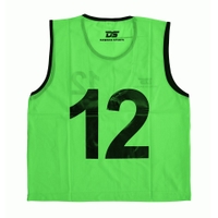 Dawson Sports - Numbered Mesh Bibs 1-12 Green - S Set of 12