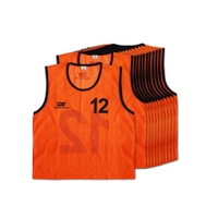 Dawson Sports - Numbered Mesh Bibs 1-12 Orange - M Set of 12