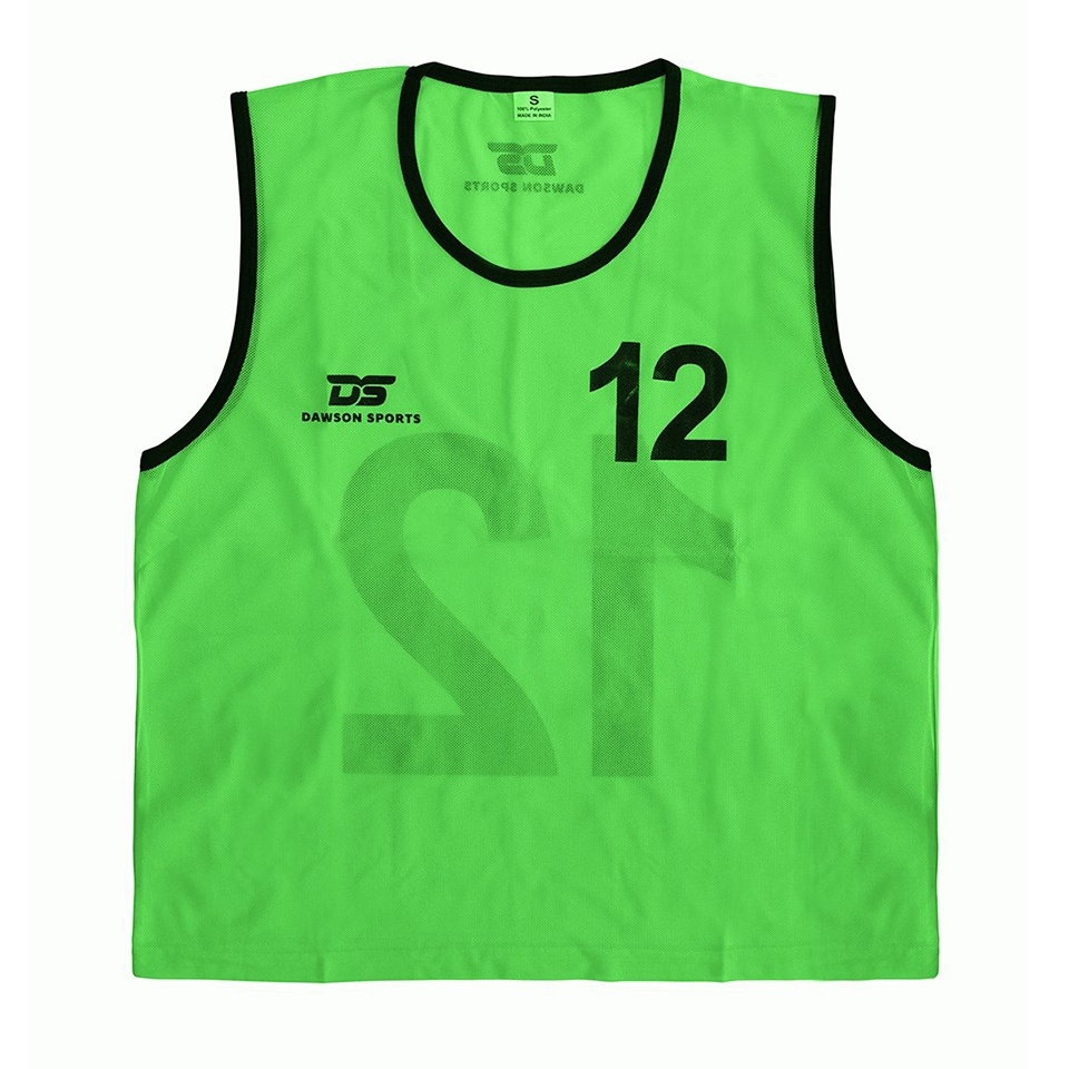 Dawson Sports - Numbered Mesh Bibs 1-12 Green - L Set of 12