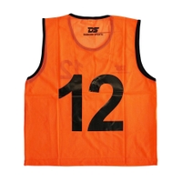 Dawson Sports - Numbered Mesh Bibs 1-12 Orange - L Set of 12