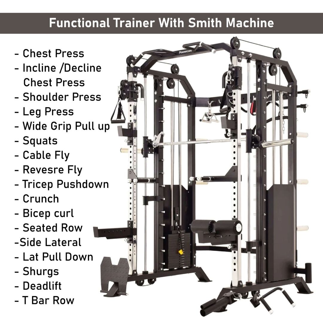 Powercore Commercial Functional Trainer With Smith Machine