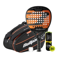 Bullpadel Hack 03 2024 Padel Racket + Tour Black Racket Bag + Padel Ball + Wilson Grip