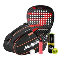 Bullpadel Vertex 04 2024 Padel Racket + Tour Black Racket Bag + Padel Ball + Wilson Grip