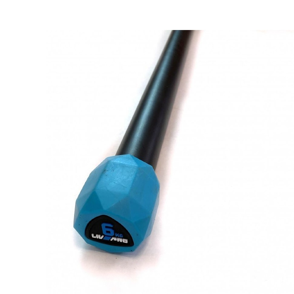 Livepro - Weighted Bar Lp8145-6 6Kg Blue+Black