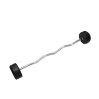 TA Sports - Rubber Coated Curl Barbell 35Kg Ls2033