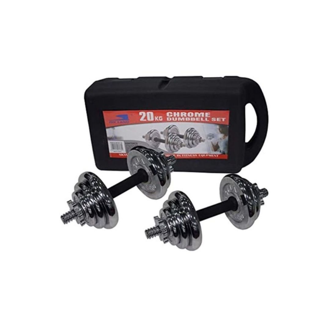York Fitness Dark Grey Adjustable Dumbbell Set 20Kg Carry Case