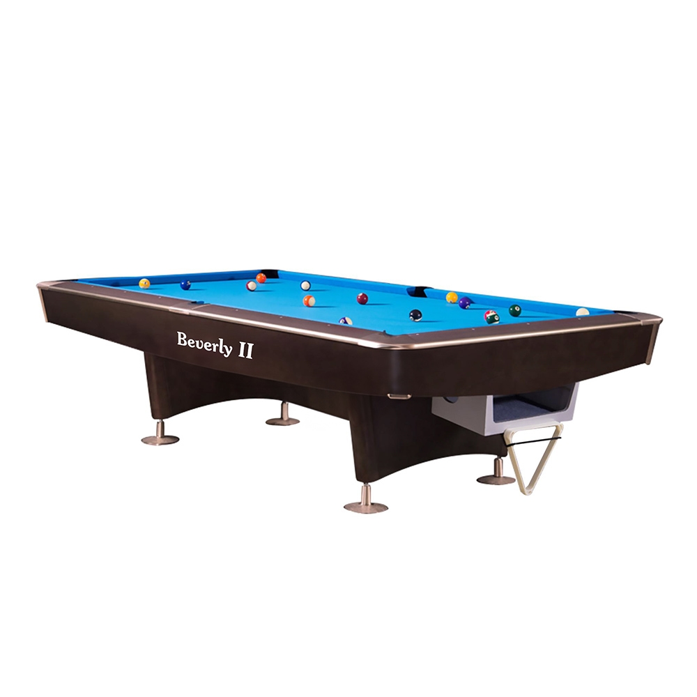 Beverly II 8ft Marble Top Pool Table With Ball Return System Brown | Billiard Table