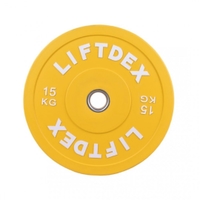 Liftdex Colored 3D Rubber Bumper Plate-15 Kg