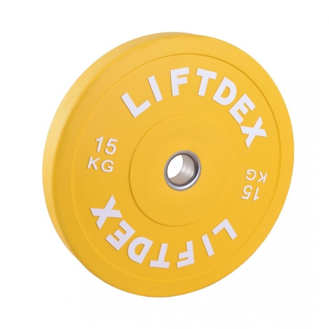 Liftdex Colored 3D Rubber Bumper Plate-15 Kg