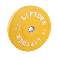 Liftdex Colored 3D Rubber Bumper Plate-15 Kg