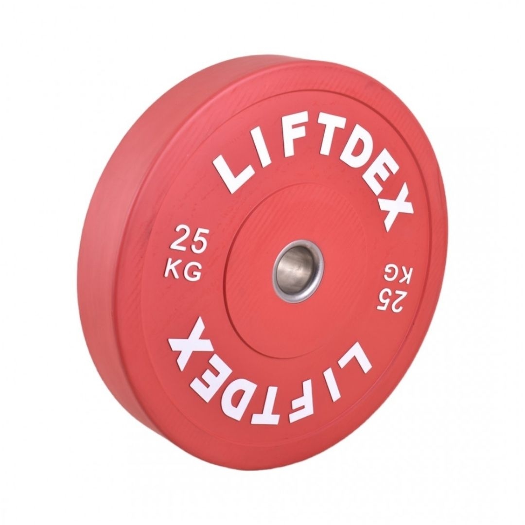 Liftdex Colored 3D Rubber Bumper Plate-25 Kg