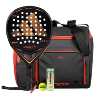 Adidas Arrow Hit Ctrl 3.5 2026 Padel Racket + NOX Luxury Open Series Padel Bag Black & Red Combo