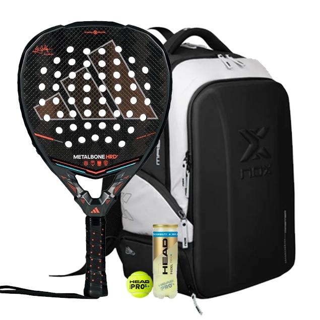 Adidas Metalbone Hrd+ 3.5 2026 Padel Racket + NOX Luxury Master Series Backpack Combo