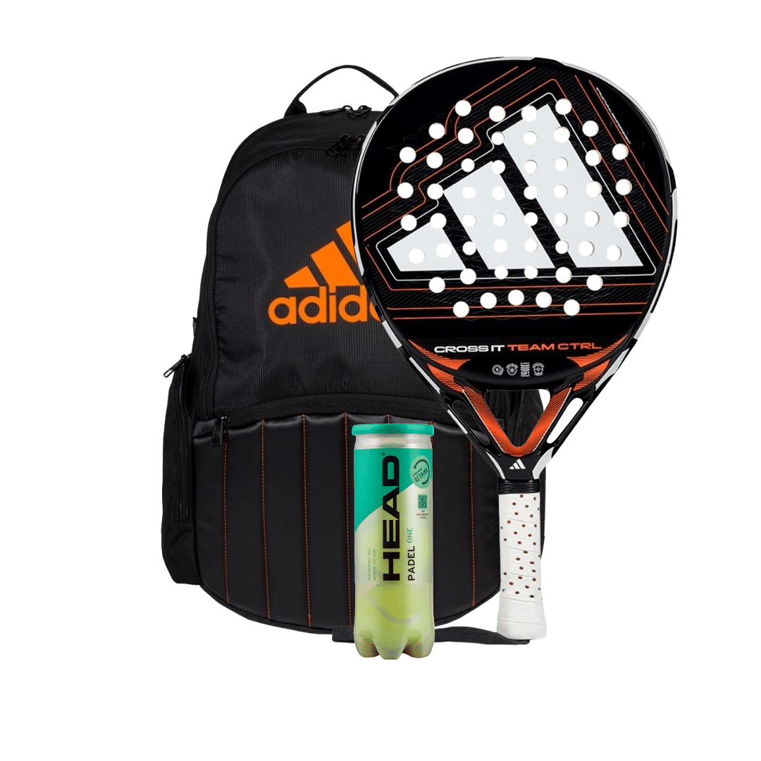 Adidas Cross IT Team Ctrl 3.5 2026 Padel Racket + Adidas Protour Black/Orange 3.1 Backpack Combo