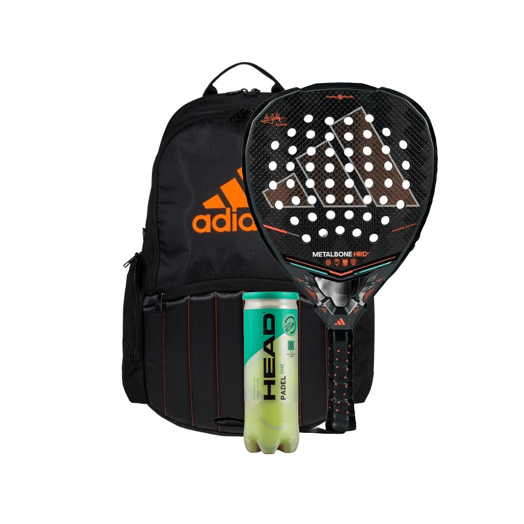 Adidas Metalbone Hrd+ 3.5 2026 Padel Racket  + Adidas Protour Black/Orange 3.1 Backpack Combo