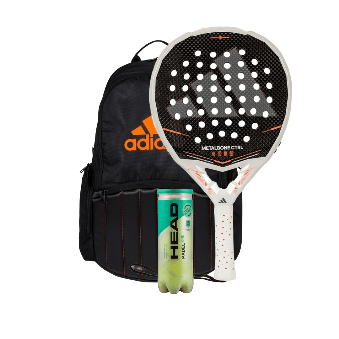 Adidas Metalbone Ctrl 3.5 2026 Padel Racket  + Adidas Protour Black/Orange 3.1 Backpack Combo