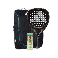 Adidas Metalbone Carbon 3.5 2026 Padel Racket + Adidas Protour Black 3.4 Backpack Combo