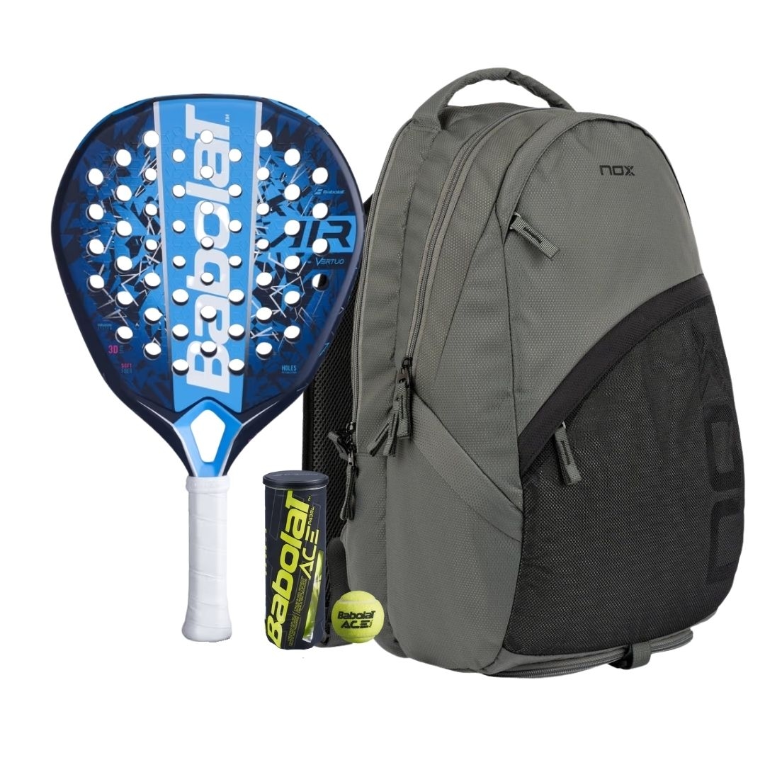 Babolat AIR VERTUO 2.5 2025 Padel Racket +  Nox Street Backpack Padel Bag Combo