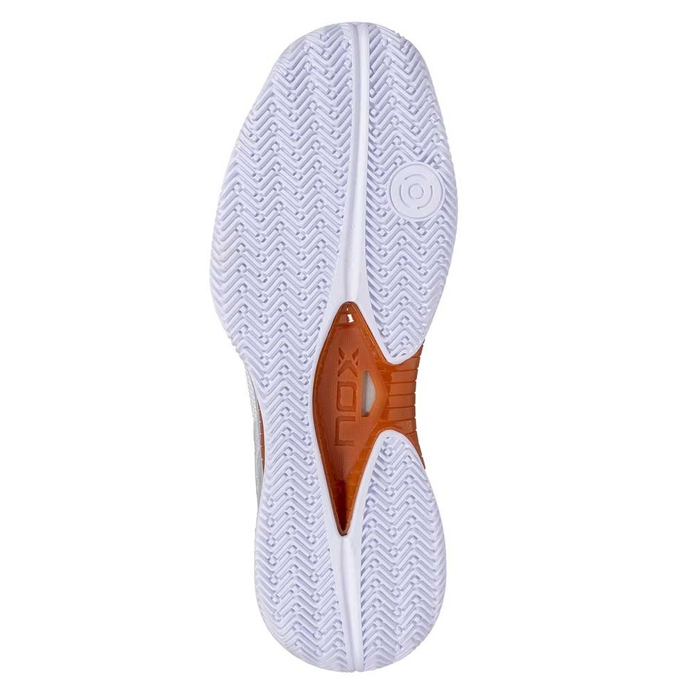 Nox Lux Nerbo – White/Coral Gold Padel Shoes