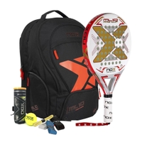 NOX ML10 Pro Cup COORP 2023 Padel Racket + ML10 Street Backpack+3 Padel Balls Can+ Overgrips