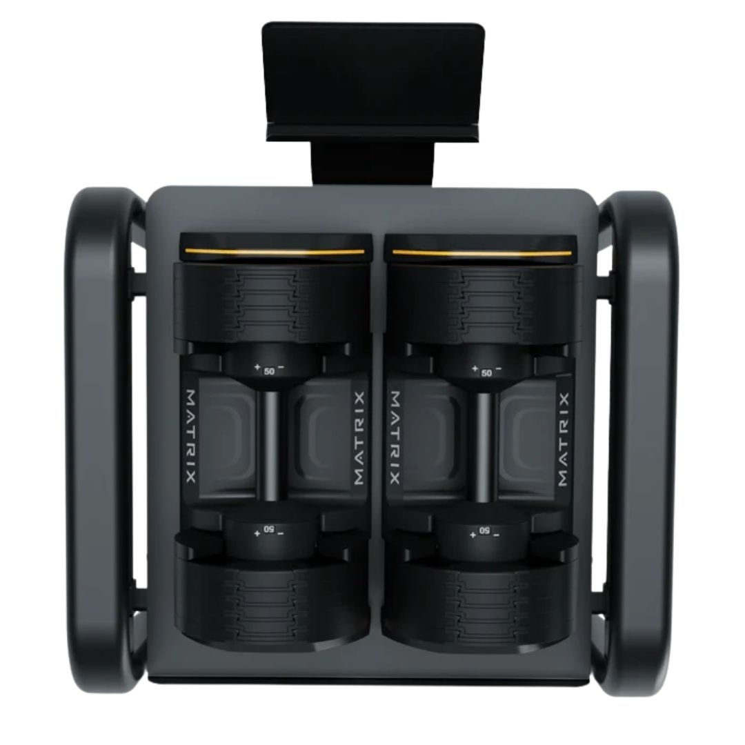 Matrix Adjustable Dumbbell with Storage Rack