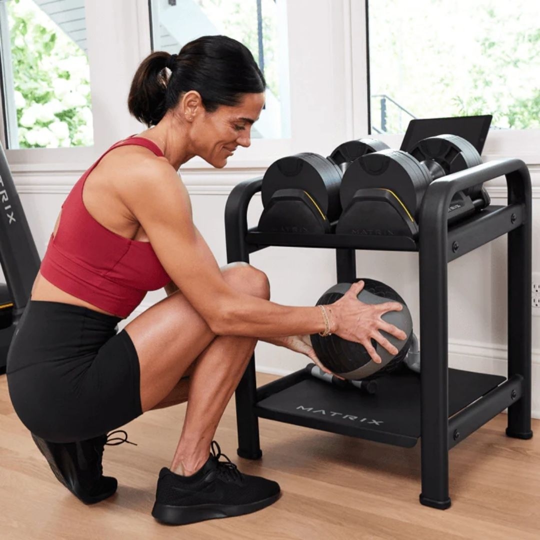 Matrix Adjustable Dumbbell with Storage Rack