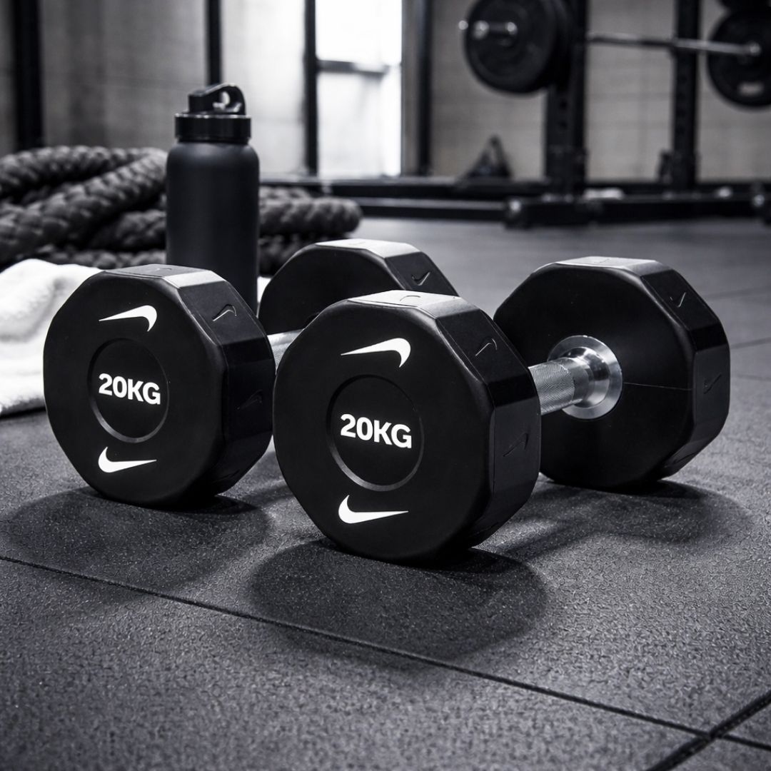 Nike Strength Premium Urethane Pro Dumbbell Set 2-20 kg With 3-Tier Rack