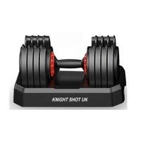 Knight Shot - Flexbell Adjustable Dumbbells 20Kg Pc | Black Red Color W/ Tray