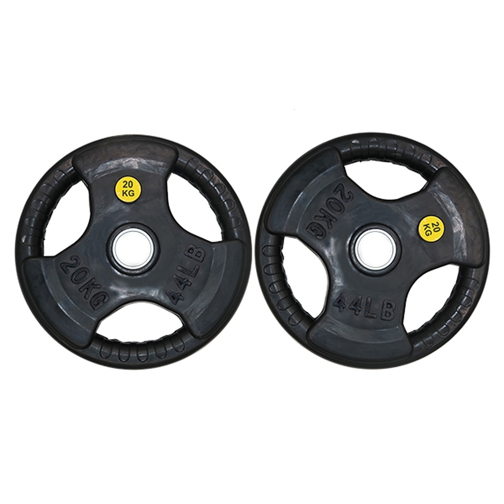 Knight Shot - Black Rubber Weight Plate 20Kg | Pair