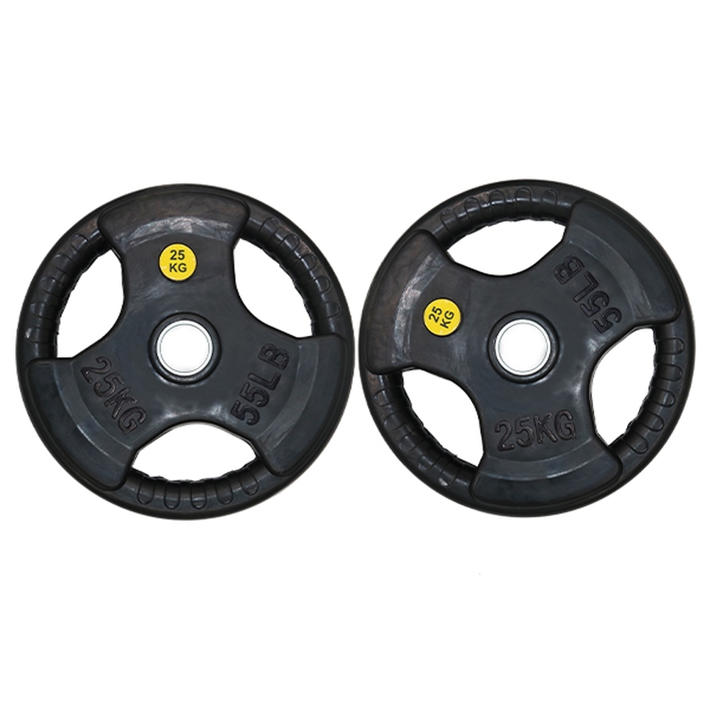 Knight Shot - Black Rubber Weight Plate 25Kg | Pair